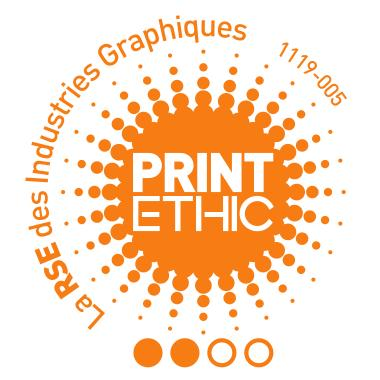 Logos Print'Ethic et Écolabel européen pour la signalétique éco-responsable